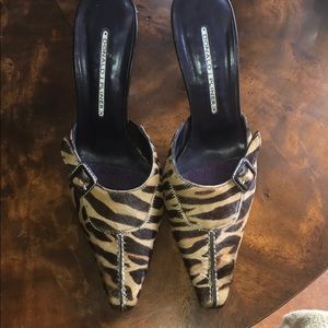 Donald J Pliner leopard print horse hair mule 🇮🇹